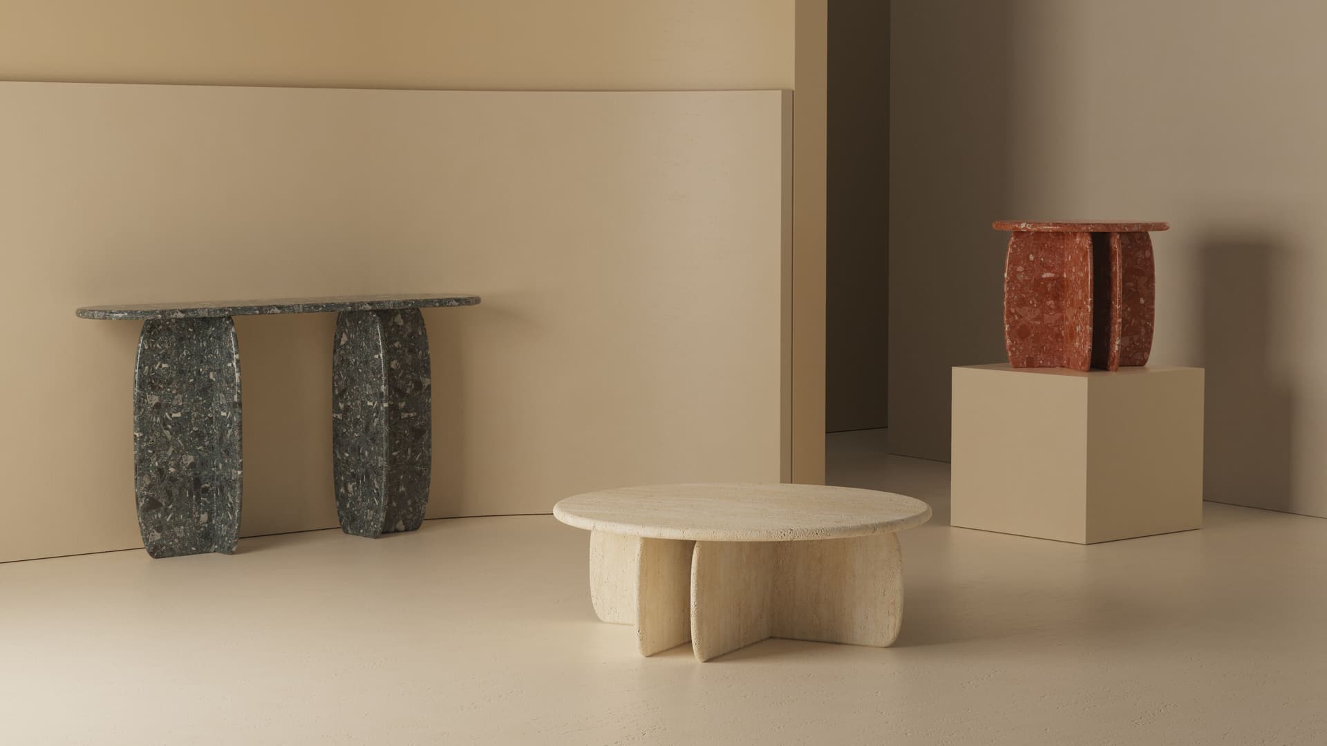 Mambo Unlimited Ideas
CATUS
Round travertine coffee table