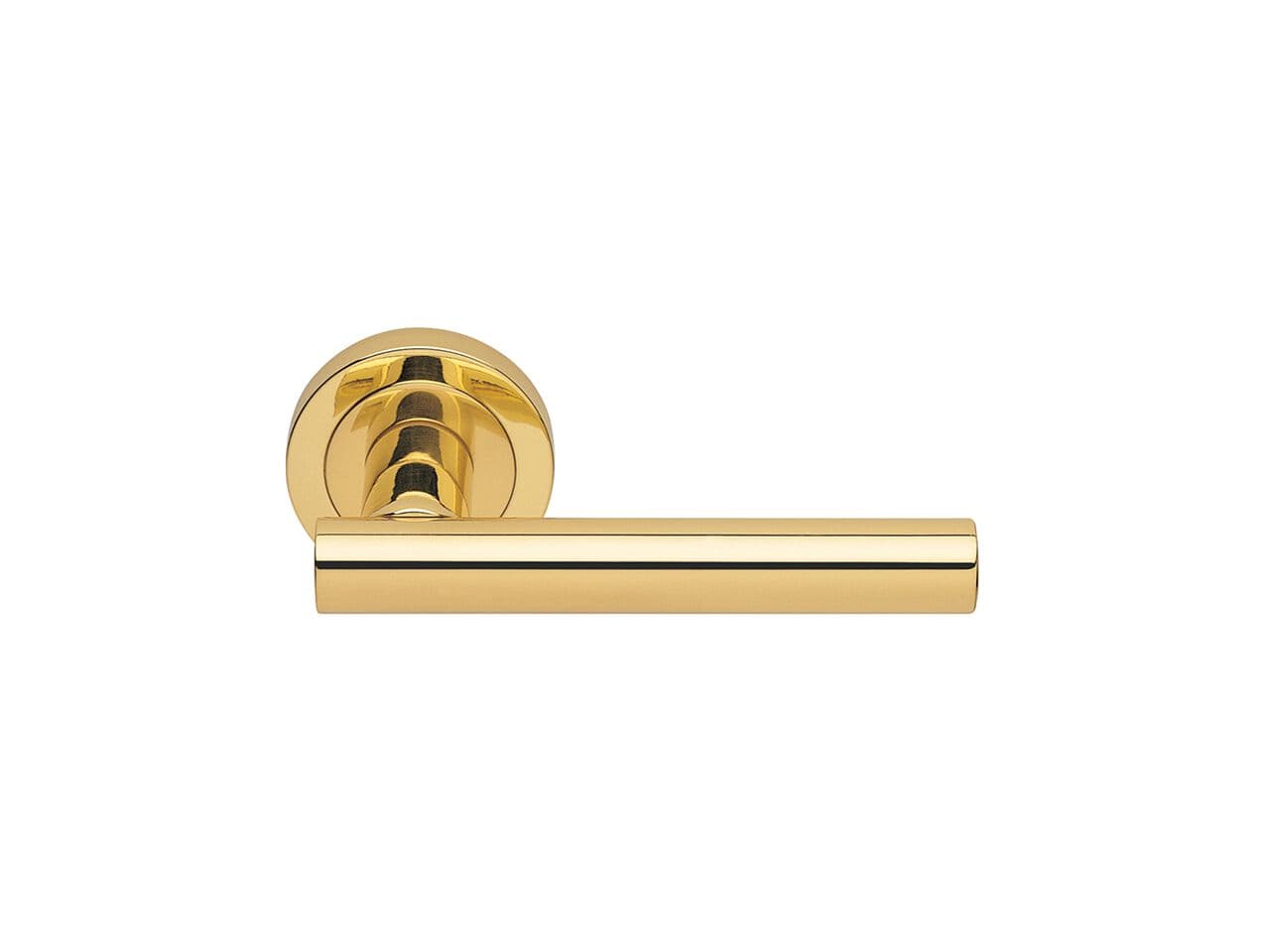 Manital
CALLA
Brass door handle with lock on rose