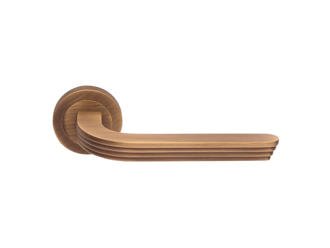 Manital
CLOUD
Brass door handle with lock on rose