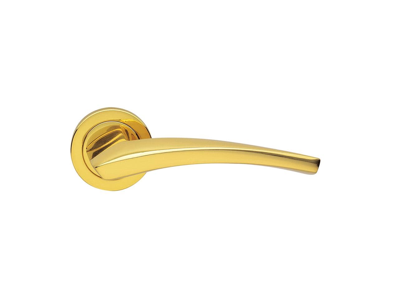 Manital
DUNE
Brass door handle on rose with lock