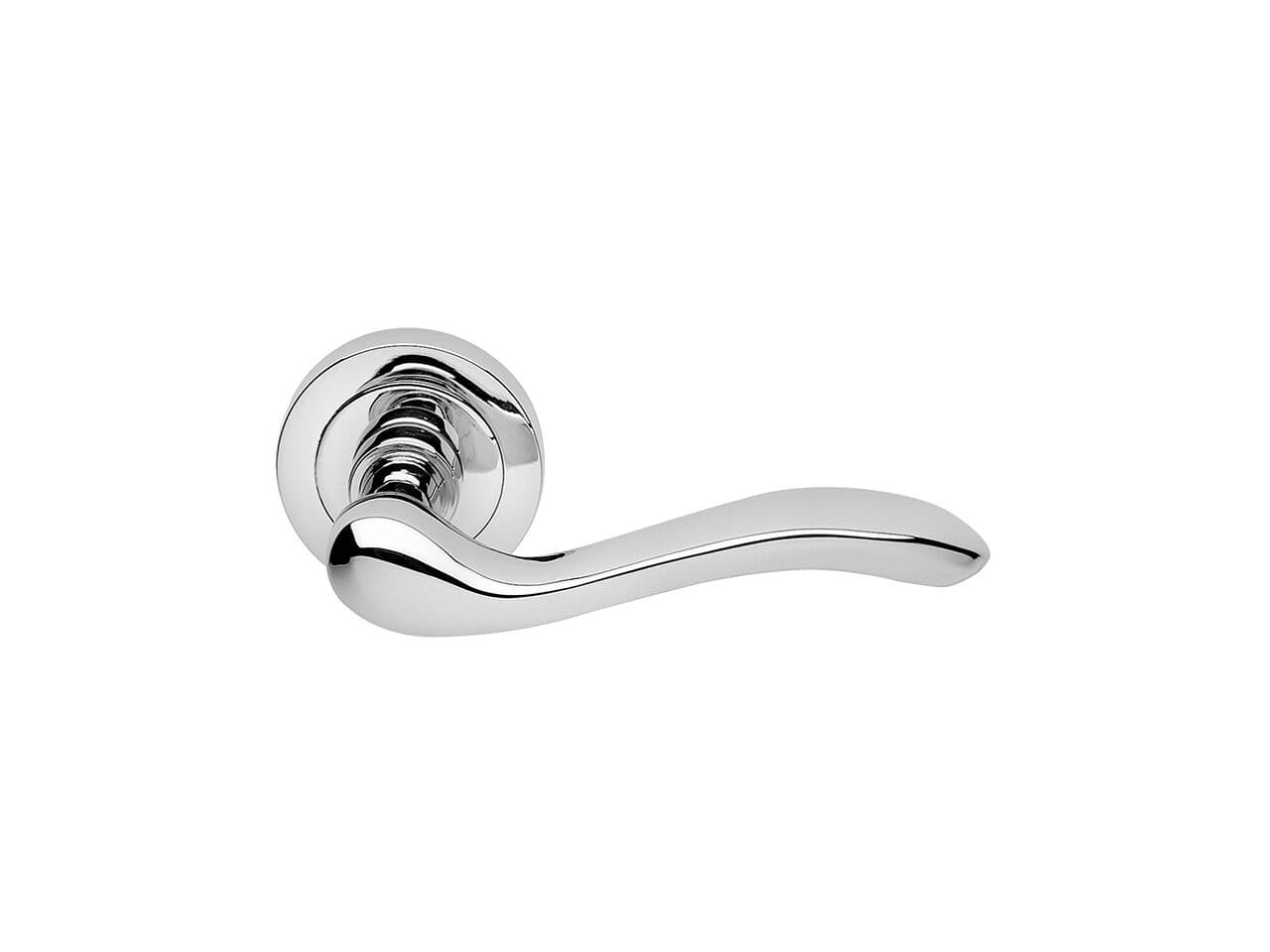 Manital
ERICA
Brass door handle with lock on rose