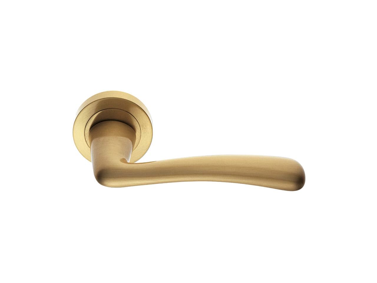 Manital
EVIA
Brass door handle on rose with lock