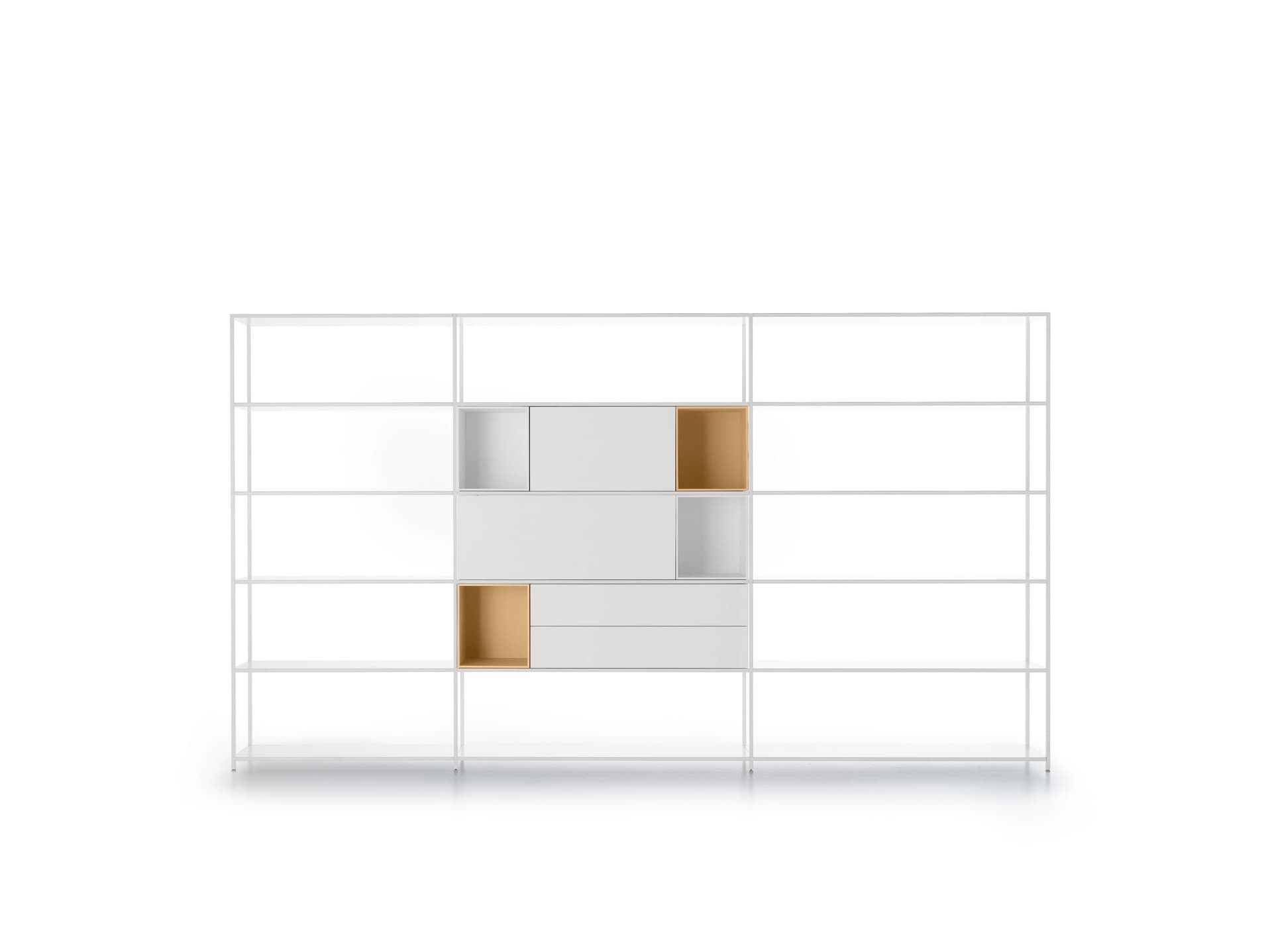 mdf italia
MINIMA GROUND-RESTING
Open aluminium bookcase