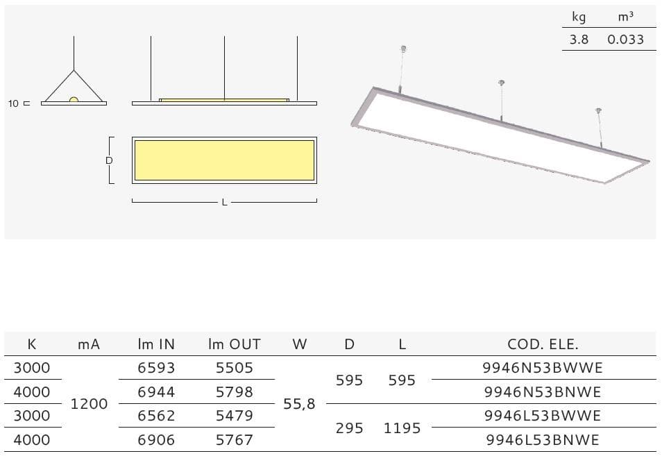 Metalmek
HI PANEL D-I 9946 MP
LED aluminium pendant lamp