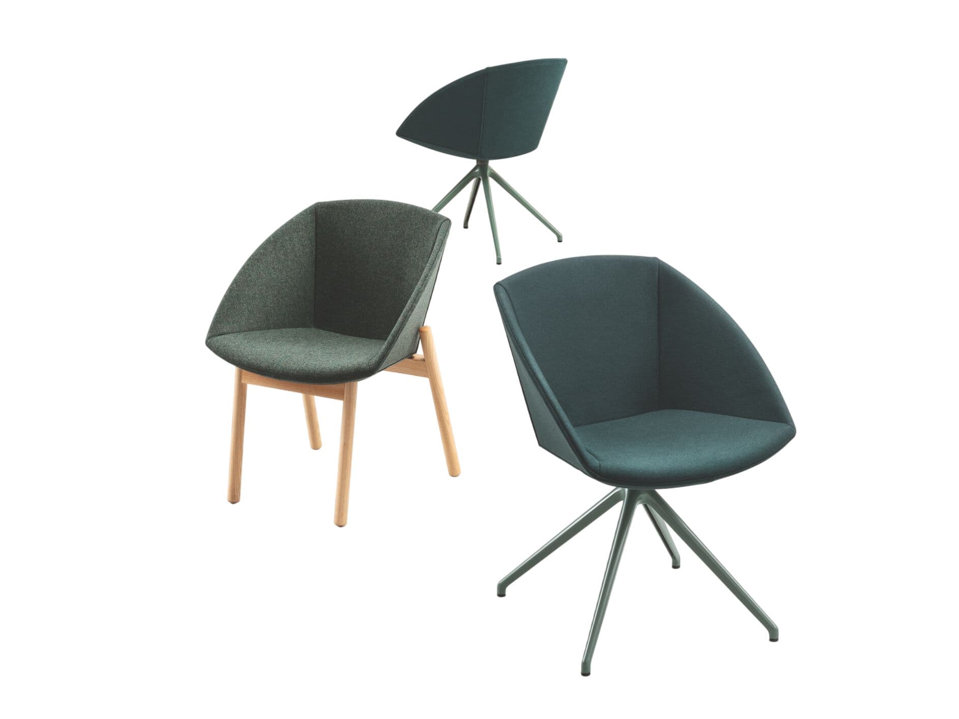 Milani
HIBI
Fabric armchair on pedestal base