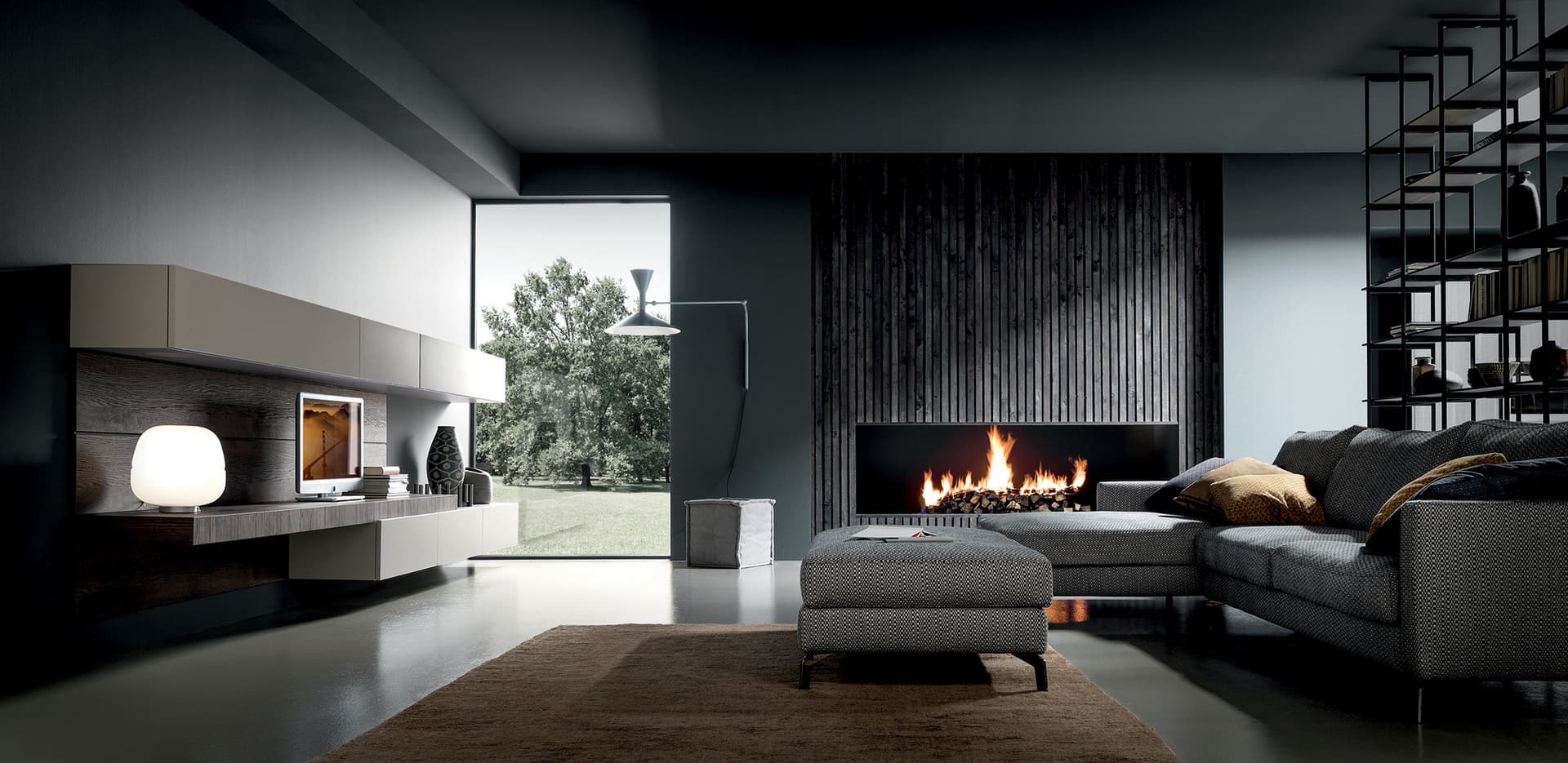 MODULNOVA
FACE
Wall-mounted wooden TV wall system