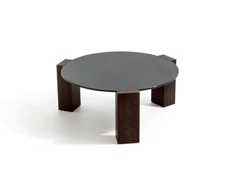 Moroso
GOGAN
Low round wood and glass coffee table