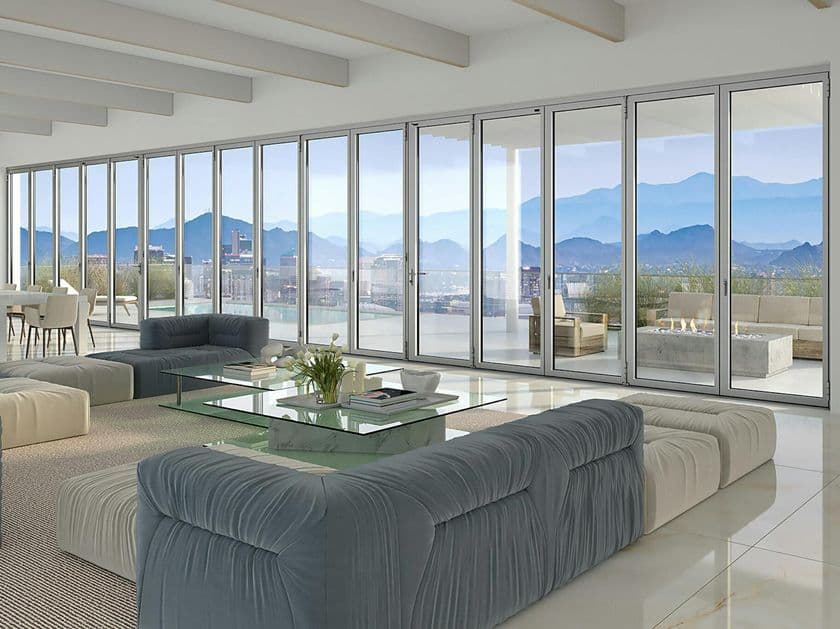 NanaWall
NW Reinforced 847
Slim Aluminum Framed Folding Glass Walls for Mid to High-Rise Buildings