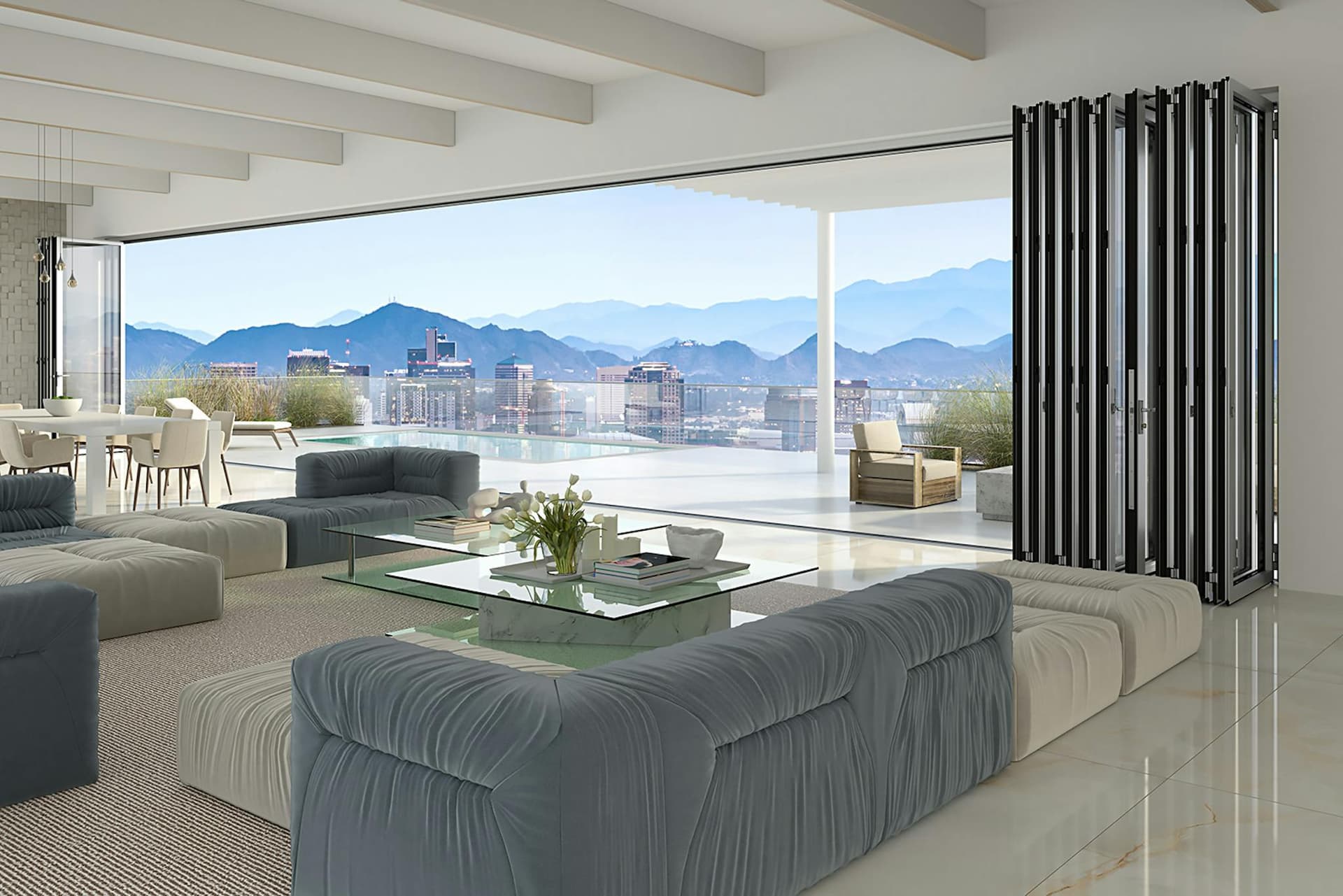 NanaWall
NW Reinforced 847
Slim Aluminum Framed Folding Glass Walls for Mid to High-Rise Buildings