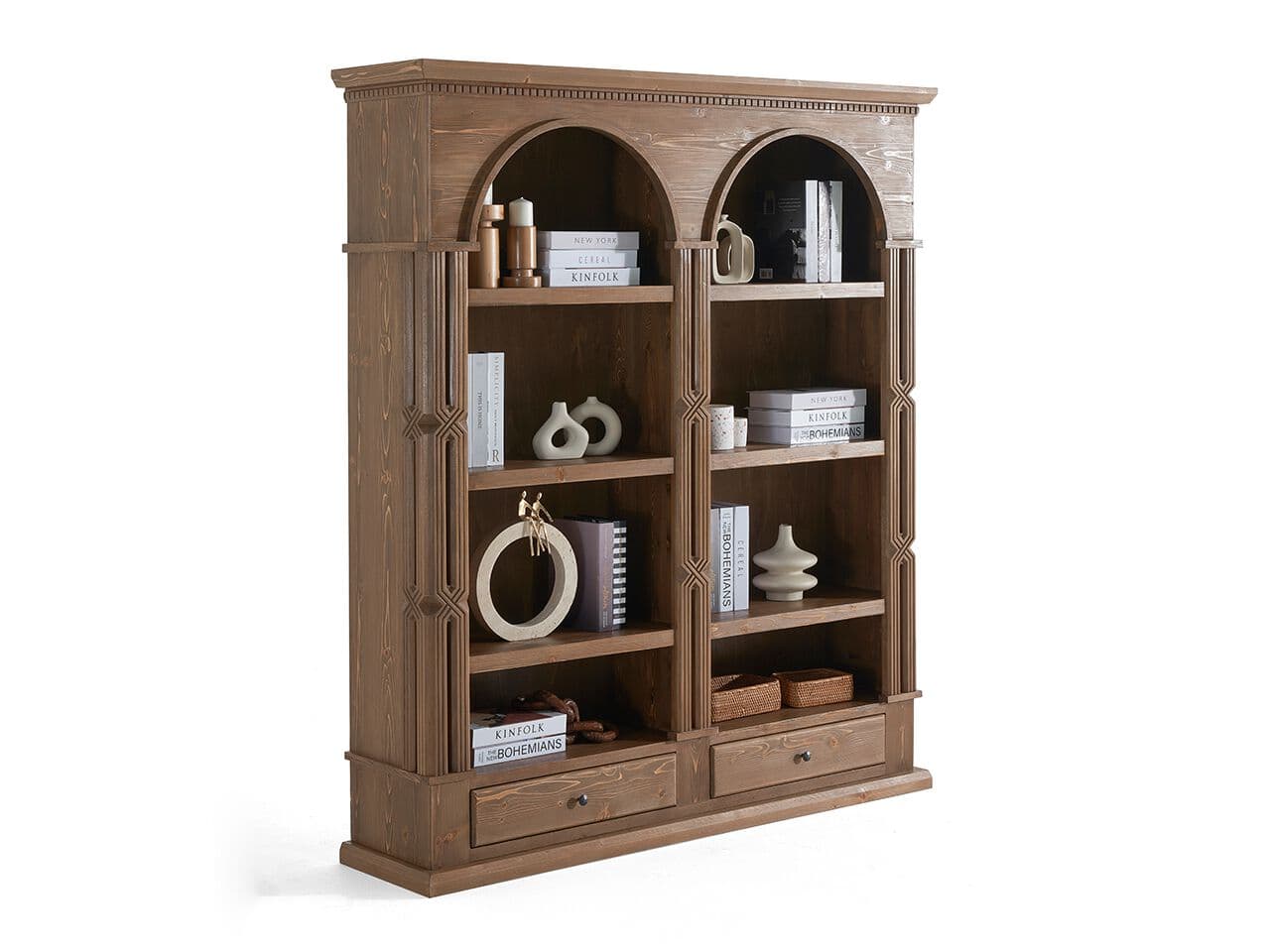 NDESIGN
AHENK
Freestanding wooden bookcase with drawers