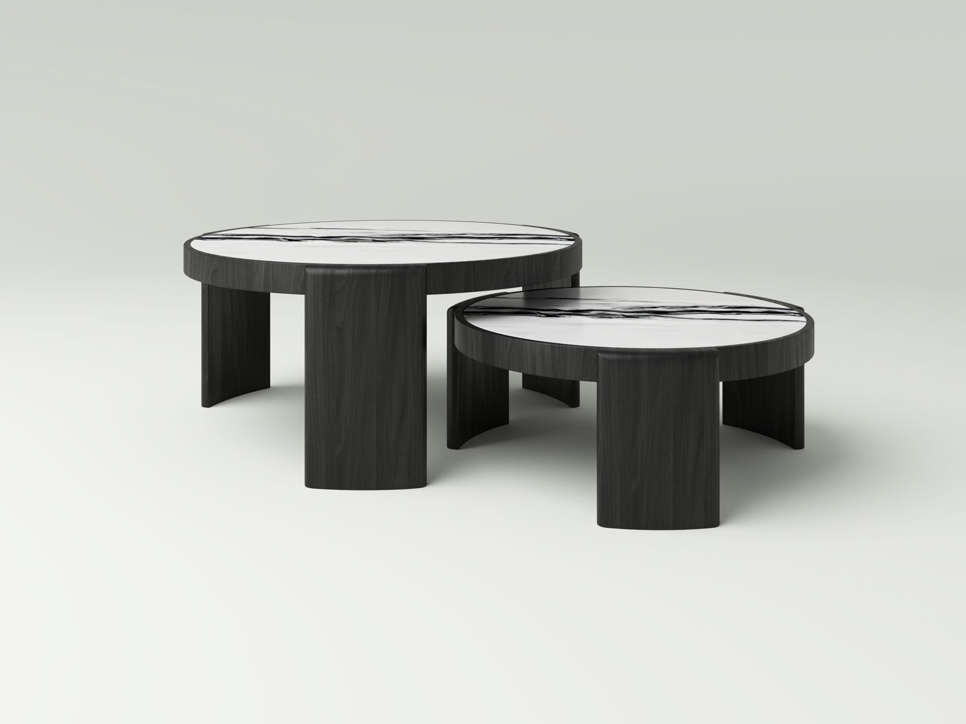 NITZAN HOME
ARIEL
Round oak coffee table with stone top