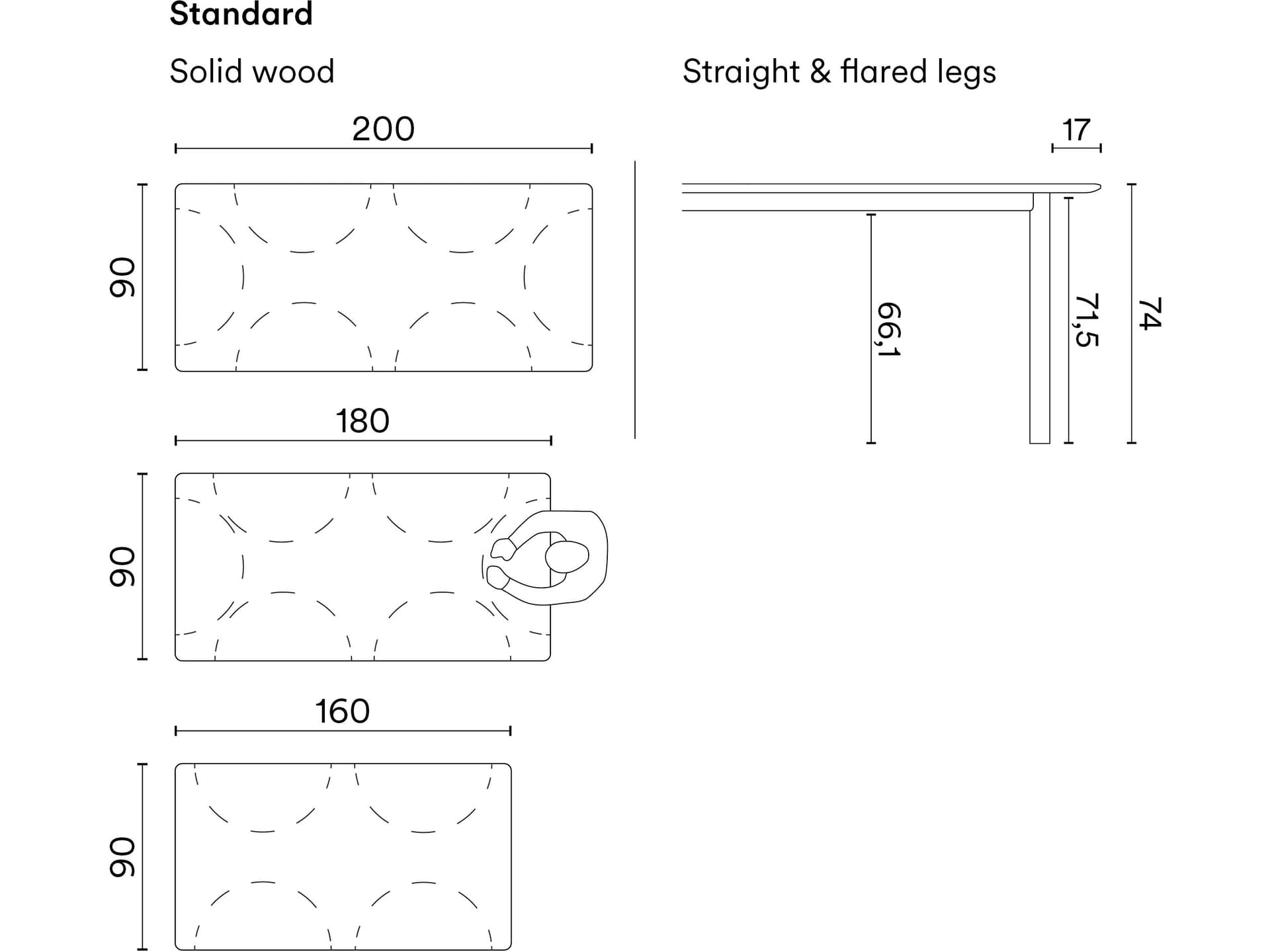 Noah Living
WENDEL
Rectangular aluminium and wood table