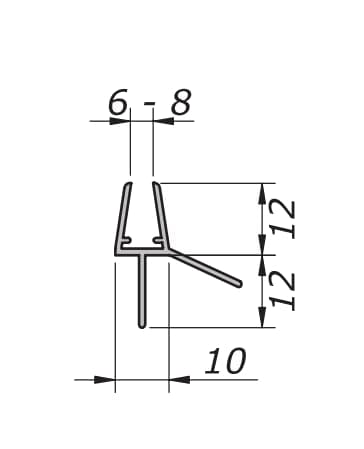 OXIDAL 329 - Уплотнитель для душевых дверей