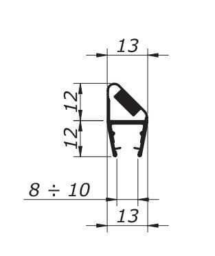 OXIDAL 337 - Уплотнитель для душевых дверей