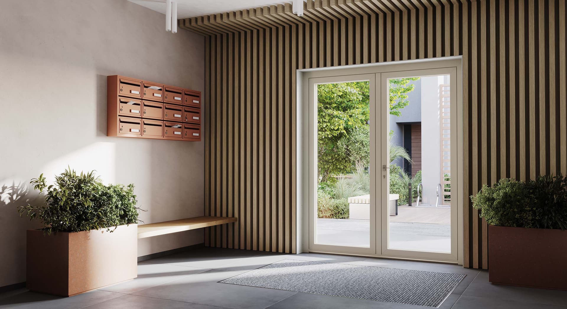 NURITH
SINTESI AV DOOR
Glazed energy-saving aluminium entry door