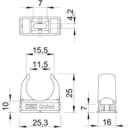 OBO Bettermann
21495
Polypropylene pipe clamp