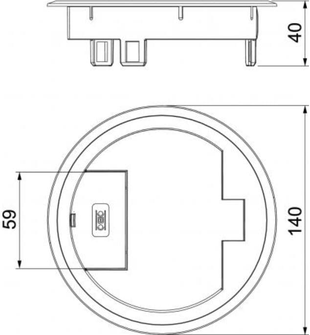 OBO Bettermann
7405084
Cover for floor outlet box