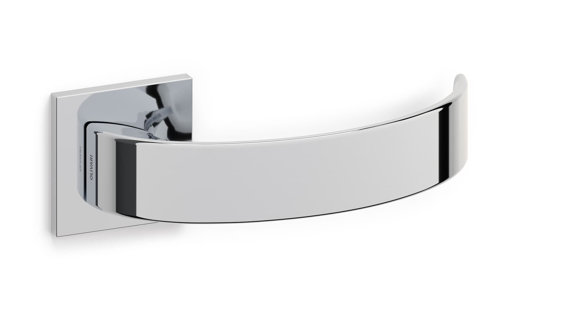 OLIVARI
ARC
Brass door handle on rose