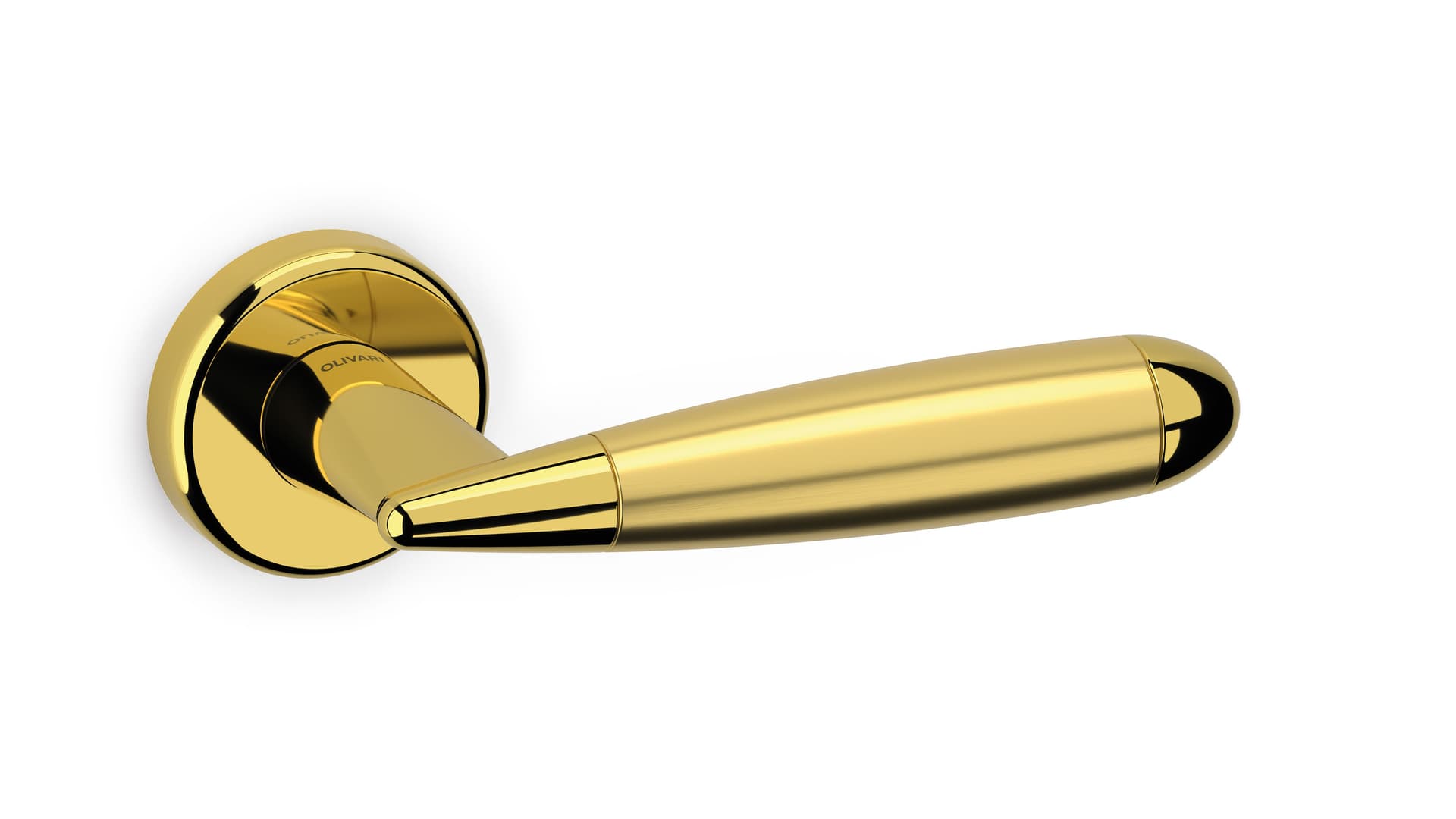 OLIVARI
ASTER
Brass door handle on rose