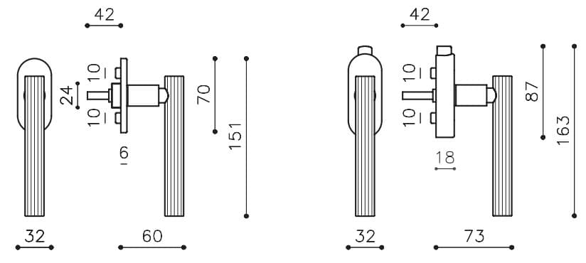 OLIVARI
ATENA LIGNE
DK brass window handle on rose
