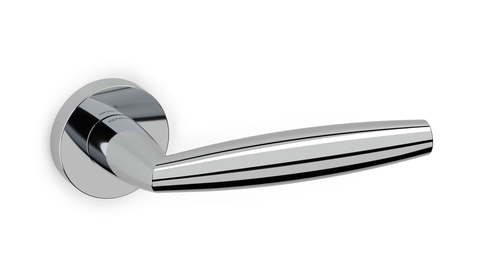 OLIVARI
AURELIA
Brass door handle on rose