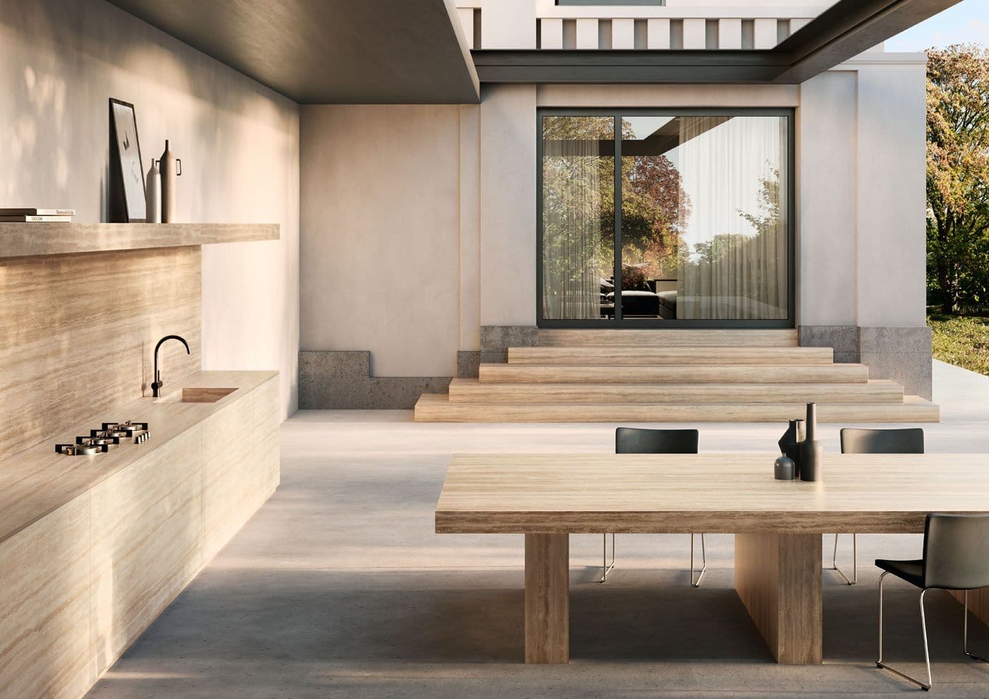 Optimum Surfaces
TRAVERTINO CLASSICO
Porcelain stoneware wall tiles with marble effect