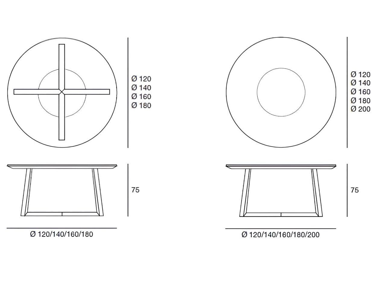 Pacini & Cappellini
ALIANTE
Round ash table with Lazy Susan