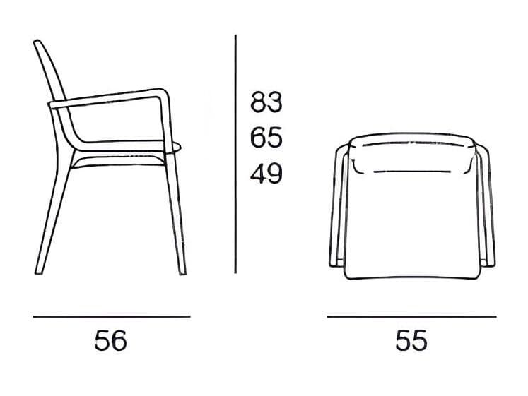 Pacini & Cappellini
ELLEN
Upholstered chair with armrests