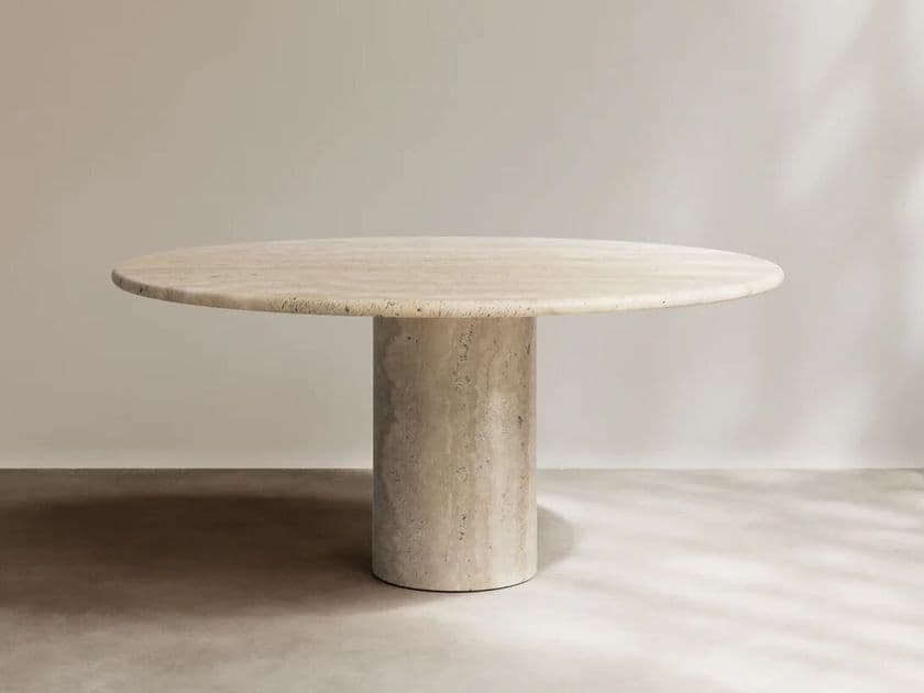 Paloma Editions
TIME - TRAVERTINE
Round travertine dining table