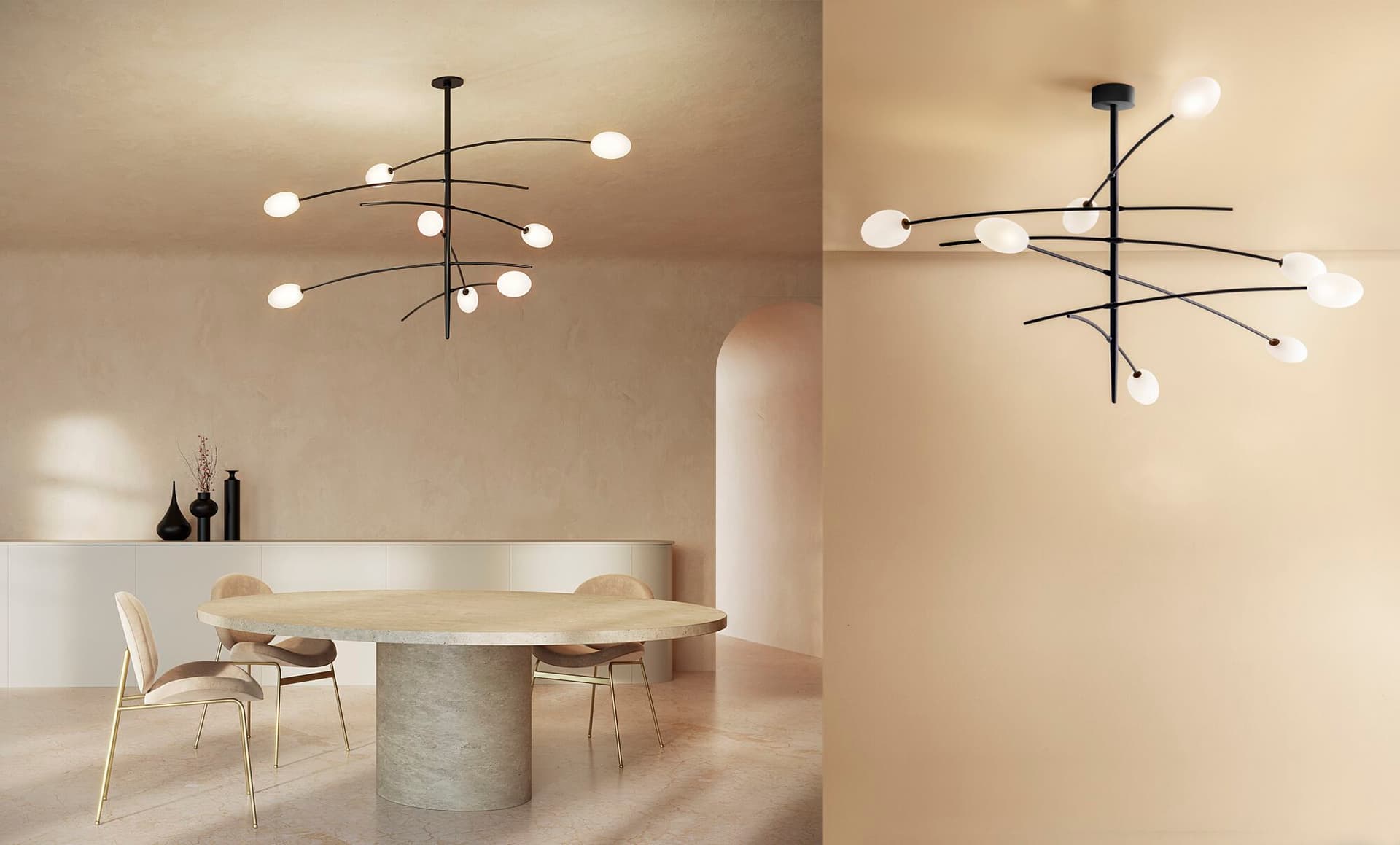 PANZERI
RORIS
Dimmable aluminium ceiling lamp