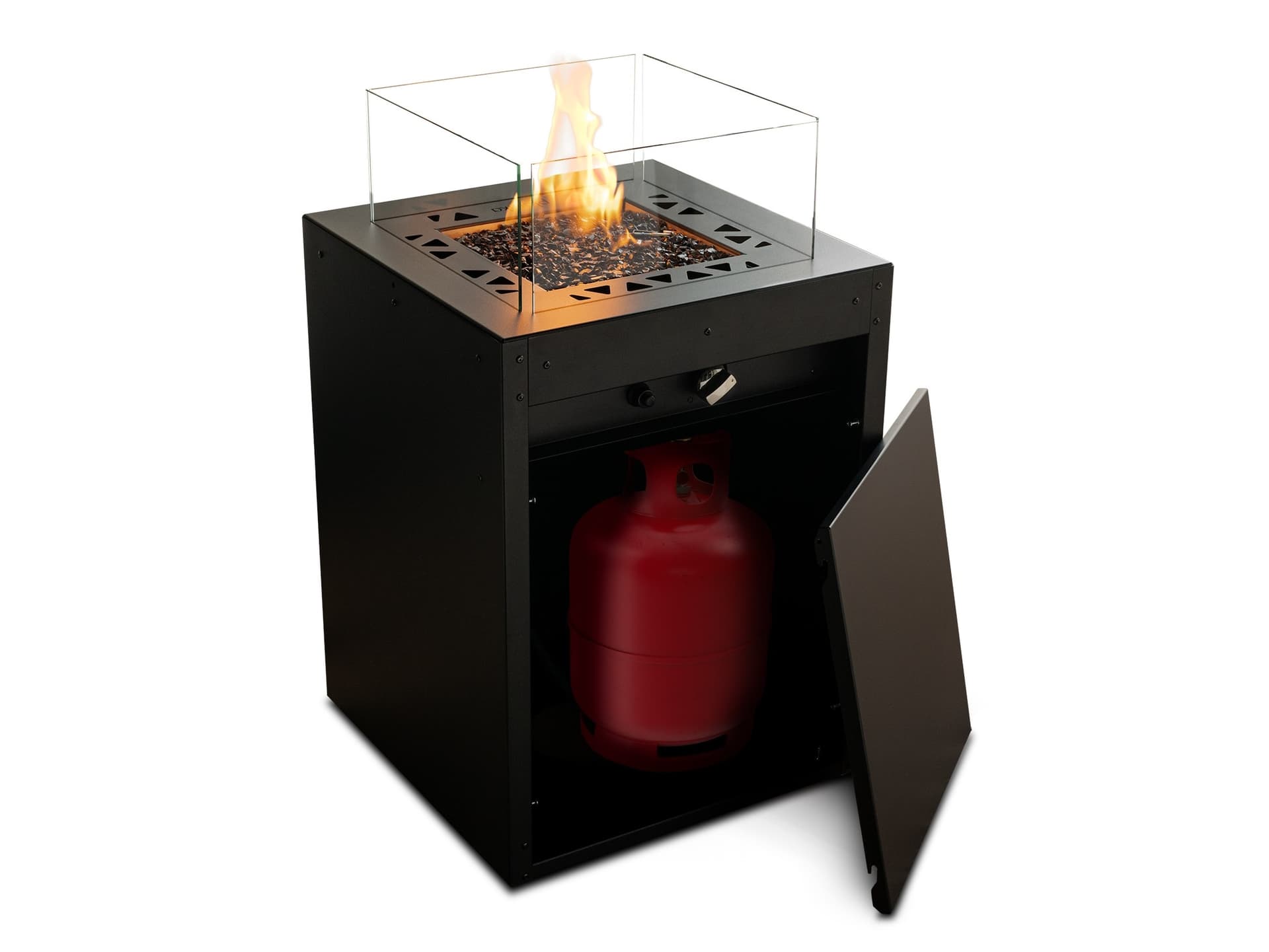 Planika
SQUARE
Gas outdoor freestanding powder coated steel fireplace