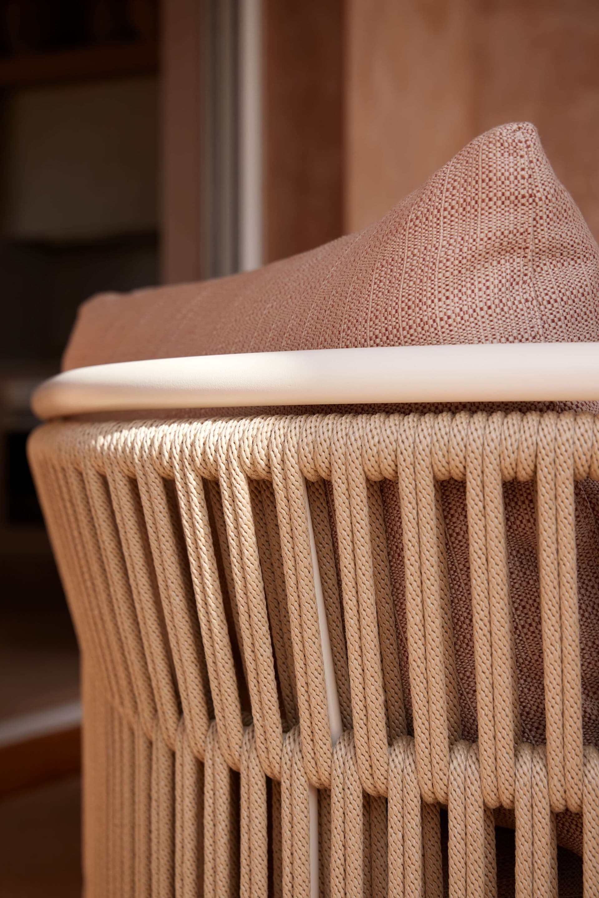 POINT
AMBA
Fabric garden armchair with armrests