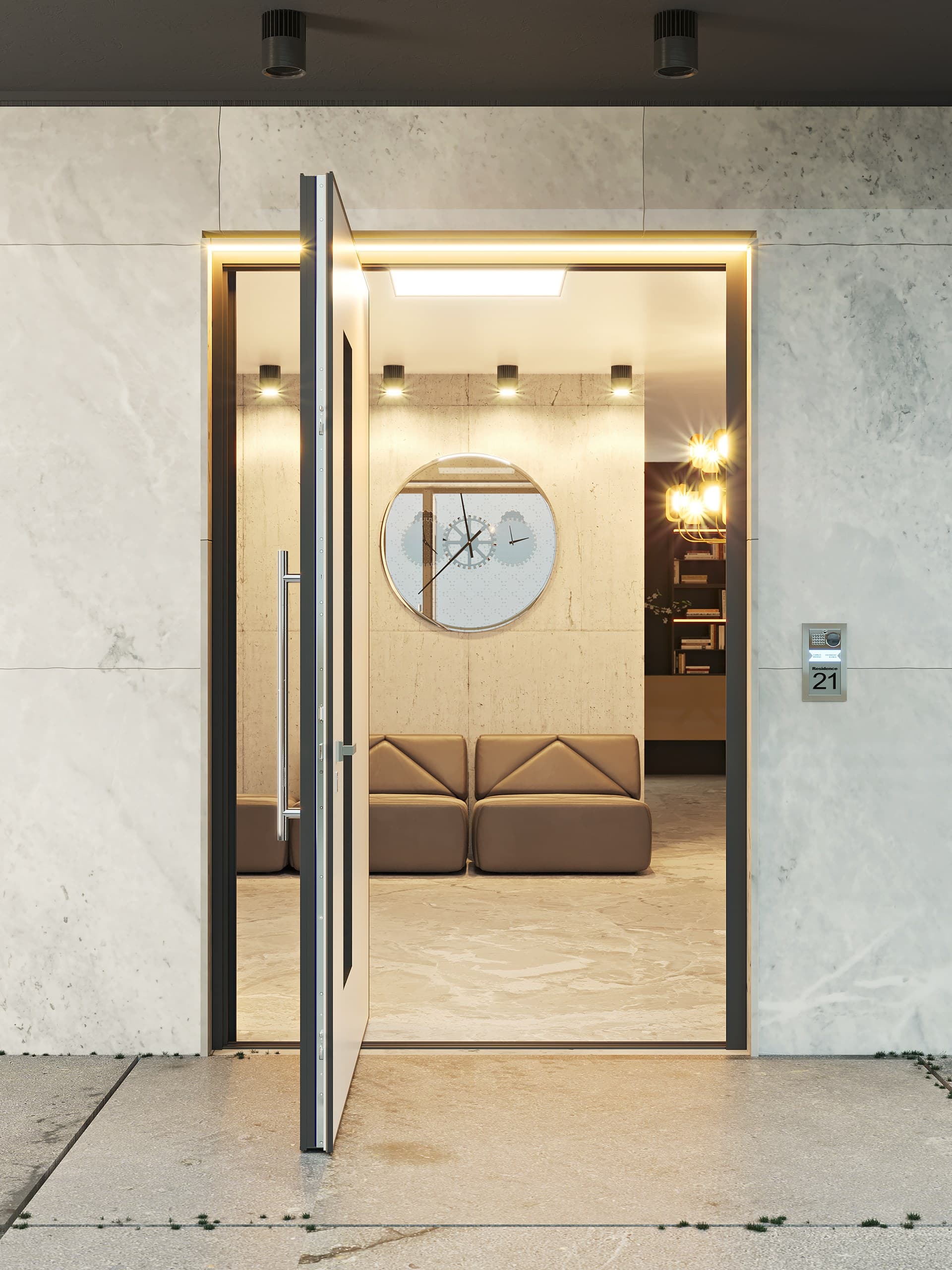 Ponzio
PONZIO 100 BL
Pivot entry door