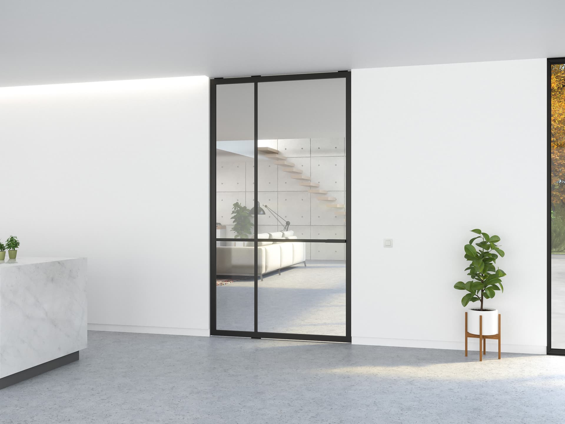 Portapivot
PORTAPIVOT 5730 - SINGLE DOOR
Pivot glass and aluminium door