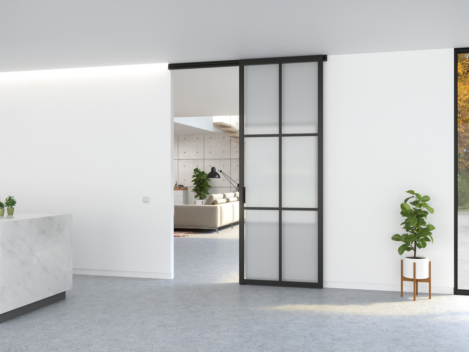 Portapivot
SLIDEWAYS 5730 - SINGLE DOOR
Glass and aluminium door