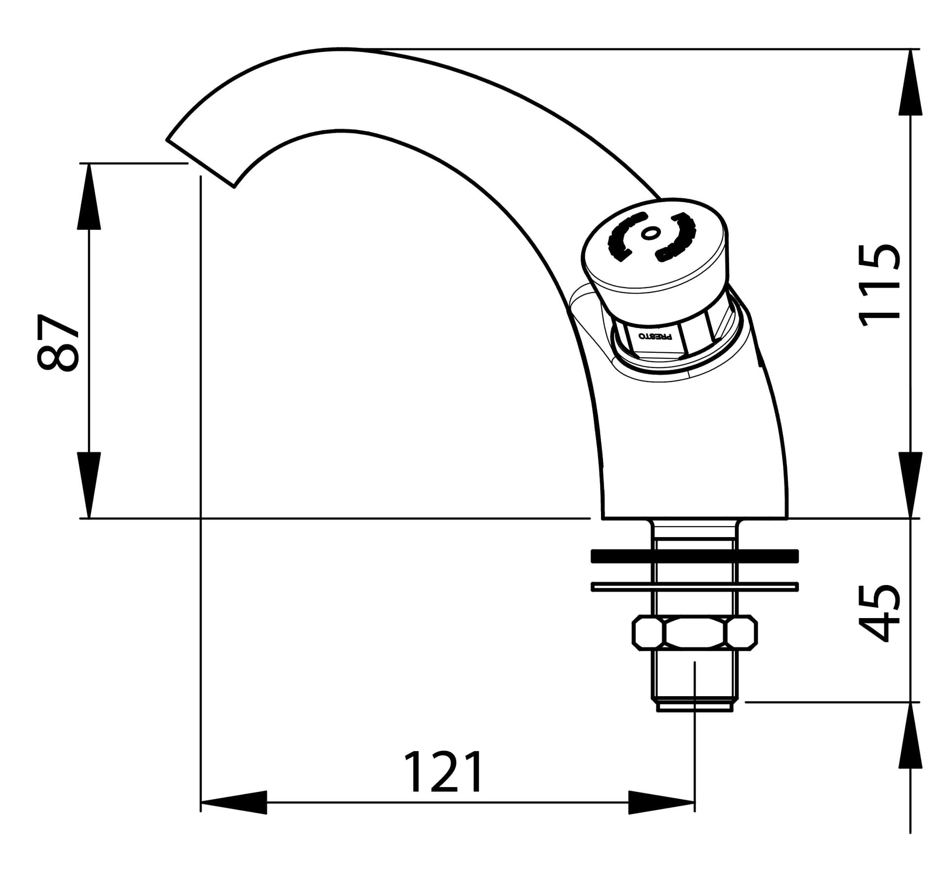 PRESTO
PRESTO 600 S®
Single deck-mounted tap