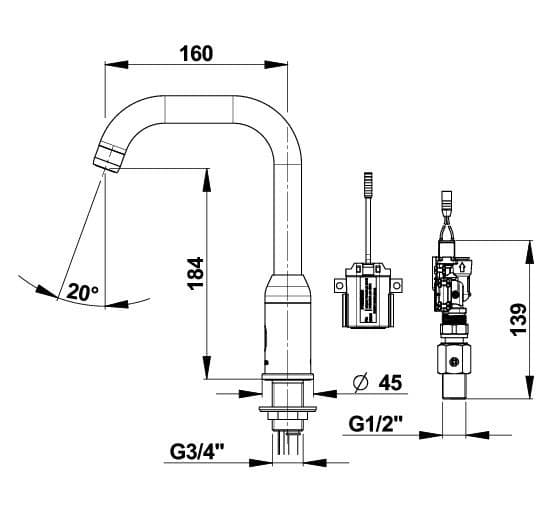 PRESTO
PRESTO SENSAO® 6000
Single deck-mounted tap