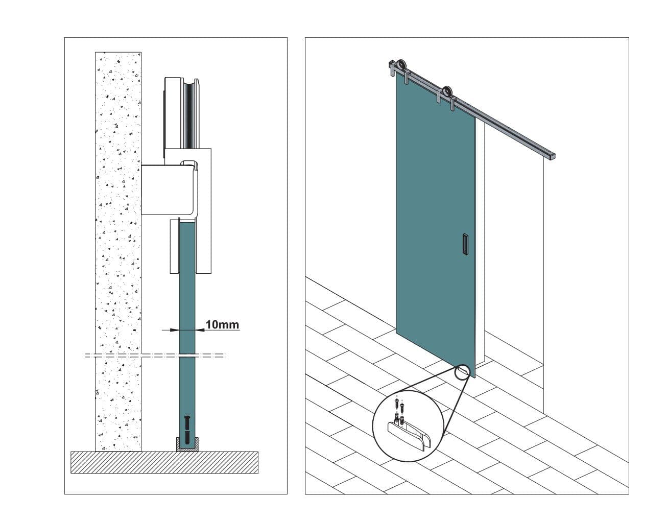PROTEK®
KIT ZERO
Anodized aluminium sliding door track