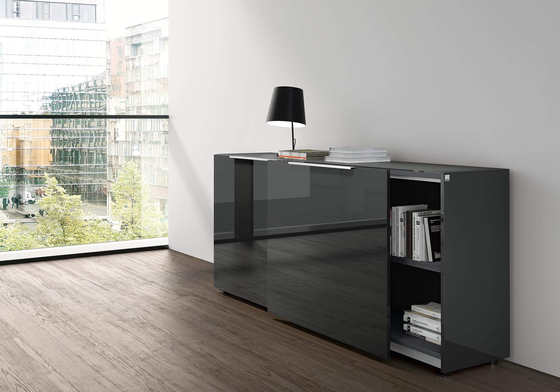 RENZ
SITE
Office storage unit with sliding doors
