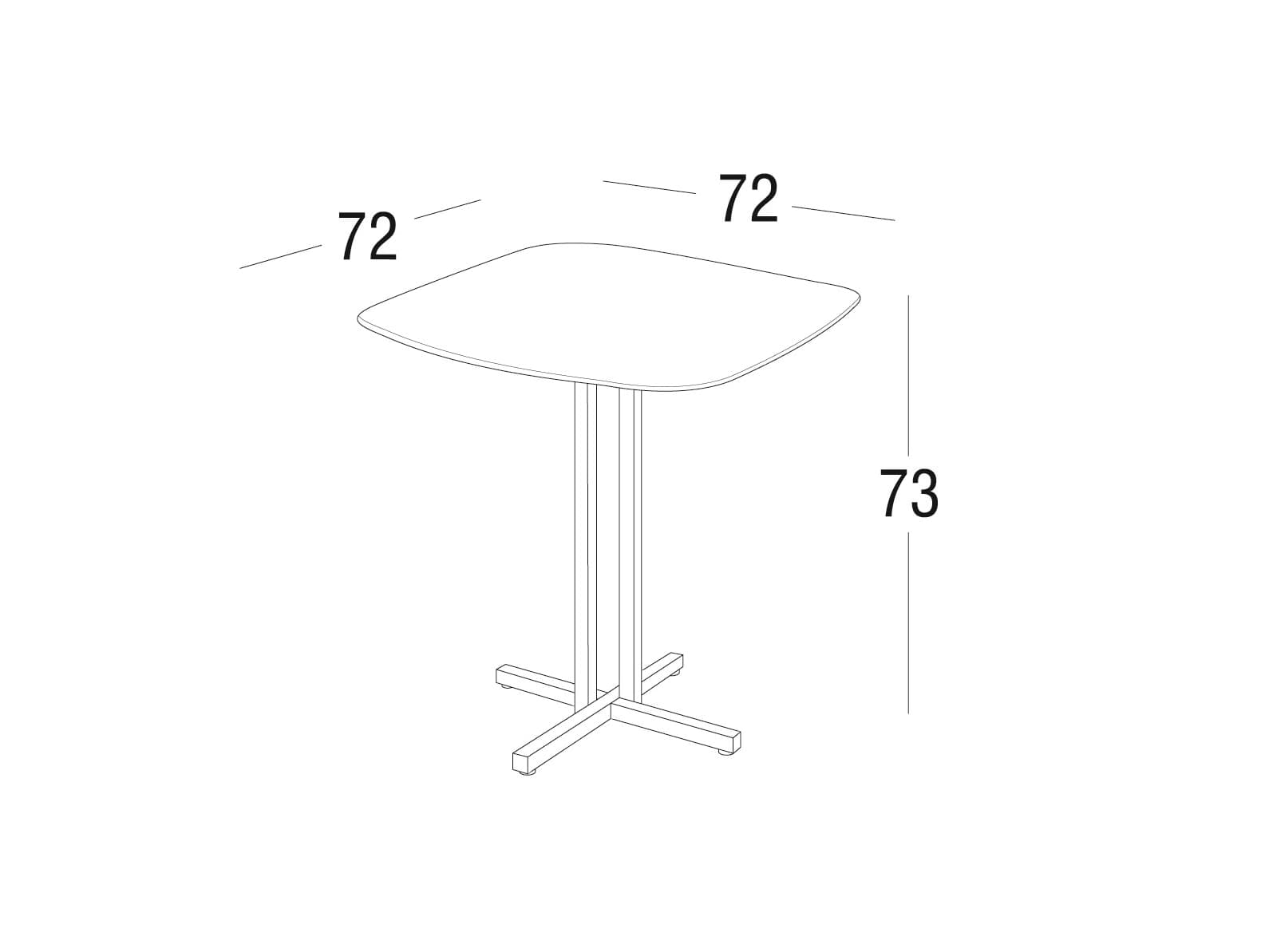 Roberti
KEY WEST
Square aluminium garden table