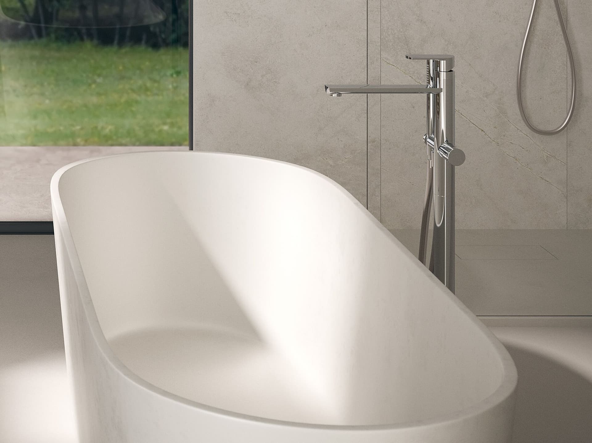 Rubinetterie Treemme
ALBATROS RWIT 4C03
Floor standing single handle brass bathtub mixer with hand shower