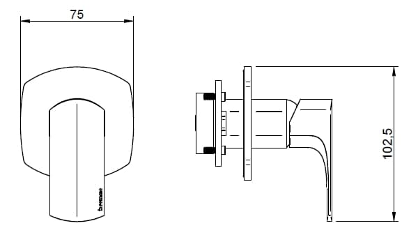Rubinetterie Treemme
ALBATROS RWIT 4CC8
Wall-mounted single handle brass washbasin / shower mixer