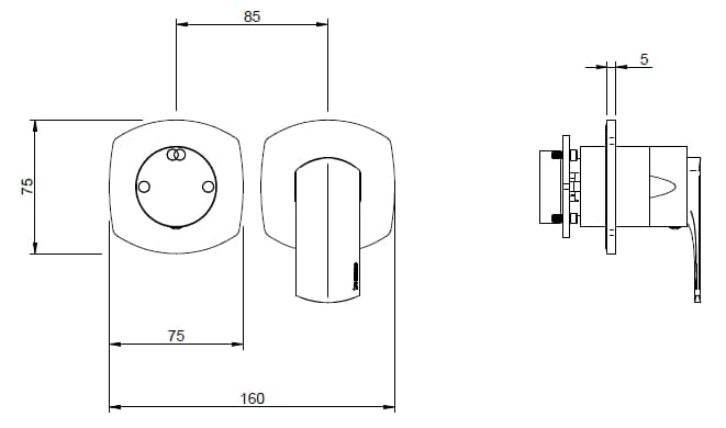Rubinetterie Treemme
ALBATROS RWIT 4CF2 / 4CF3
Single handle brass shower mixer with diverter