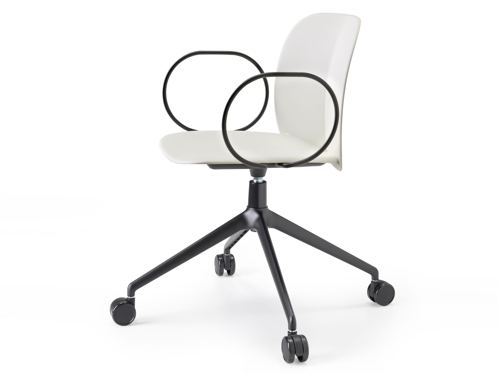 S-CAB
MENTHA
Technopolymer chair with castors with armrests