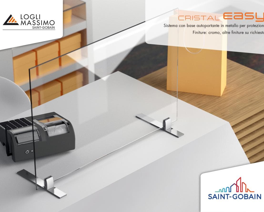 Saint-Gobain Glass
CRISTAL
Glass desktop barrier