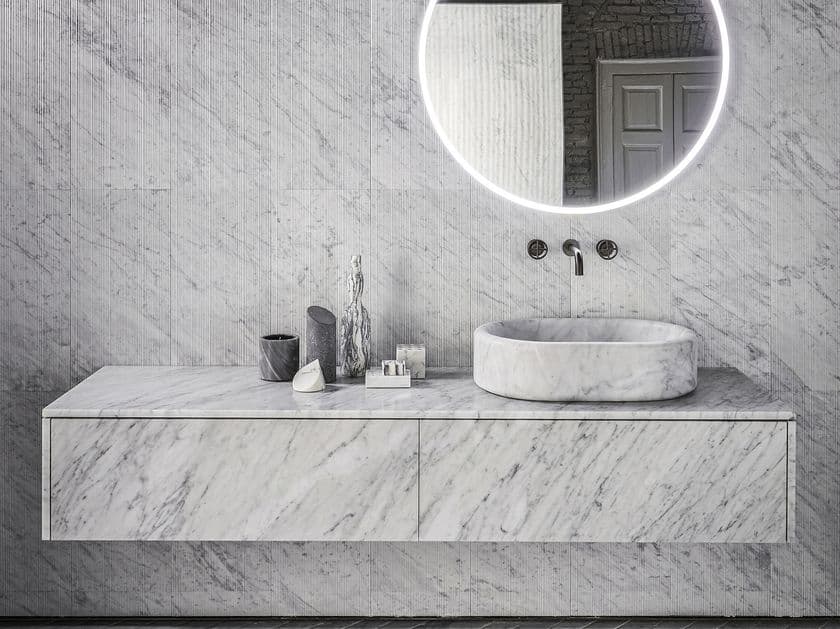 Salvatori
BALNEA
Wall-mounted sectional marble vanity unit with drawers