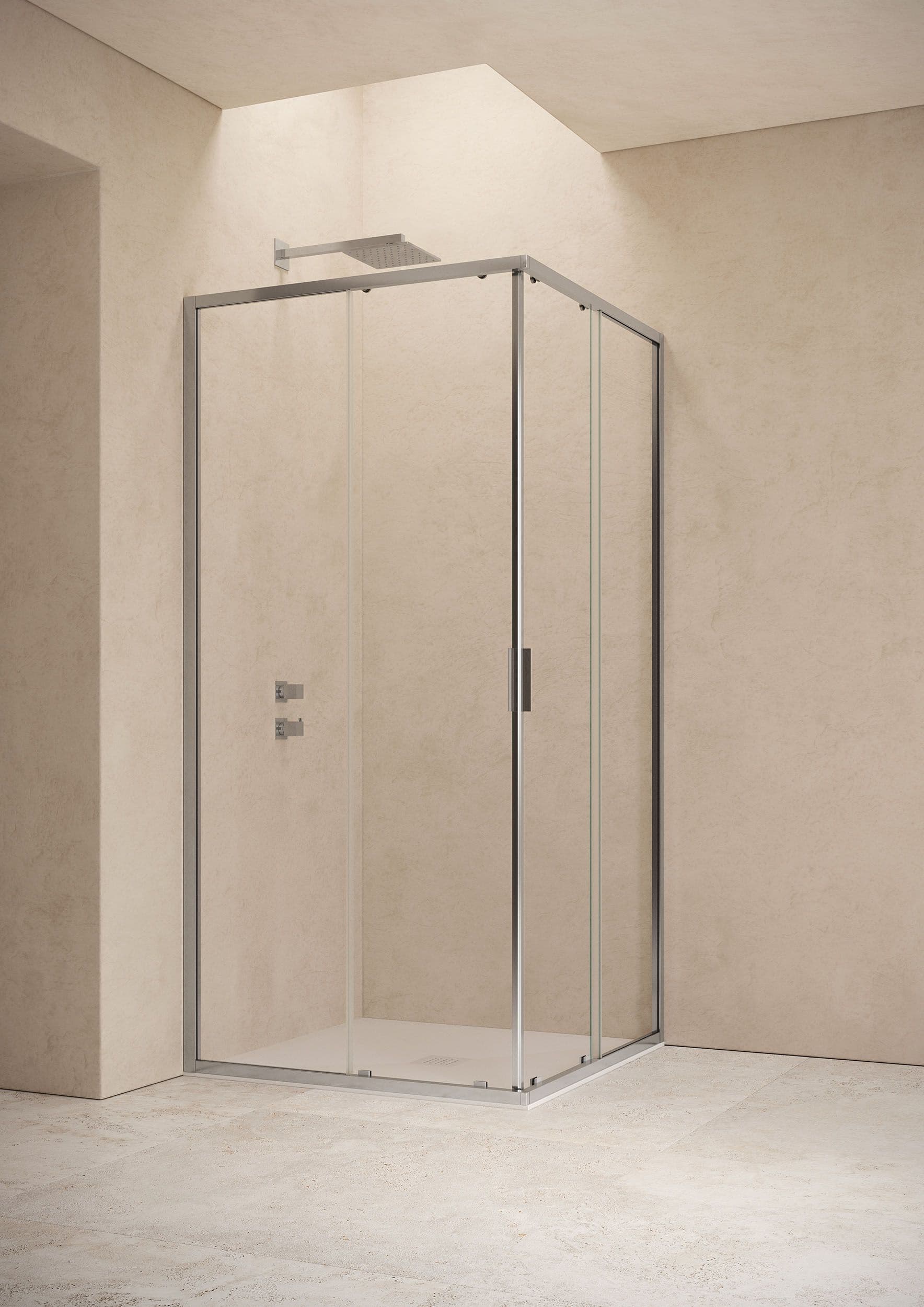 Samo
CEE SUPER
Corner shower enclosure with sliding doors
