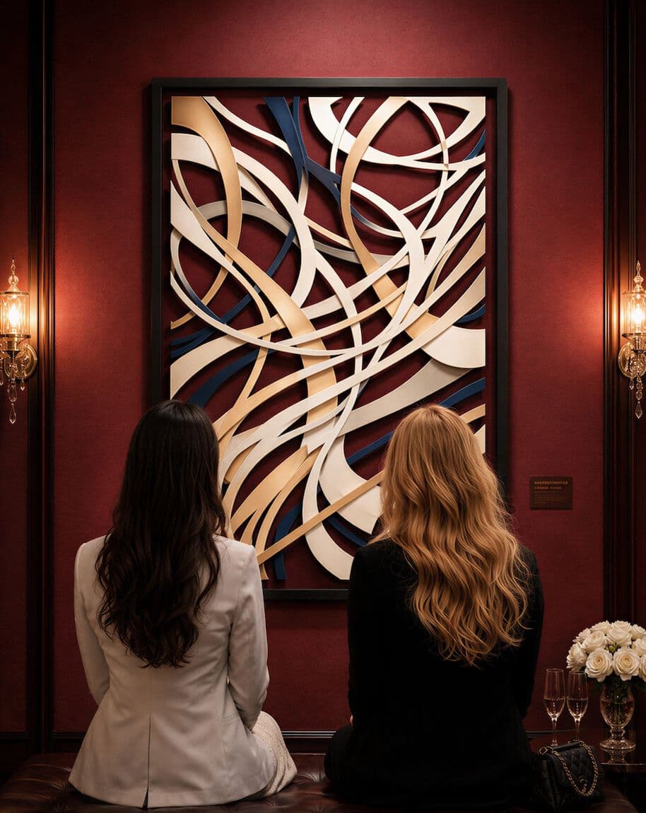 Schiapparoli
INTRECCI
Painted metal decorative panel