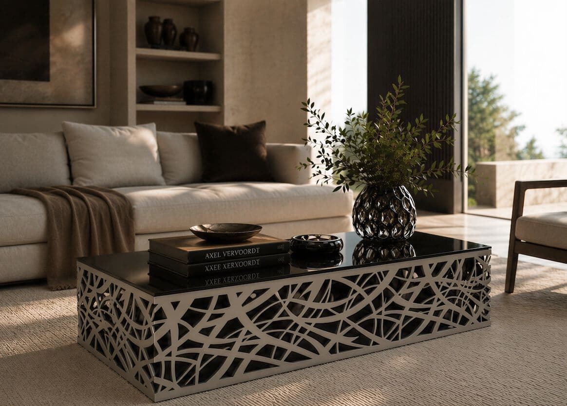 Schiapparoli
NEST
Rectangular Glass and Stainless Steel coffee table