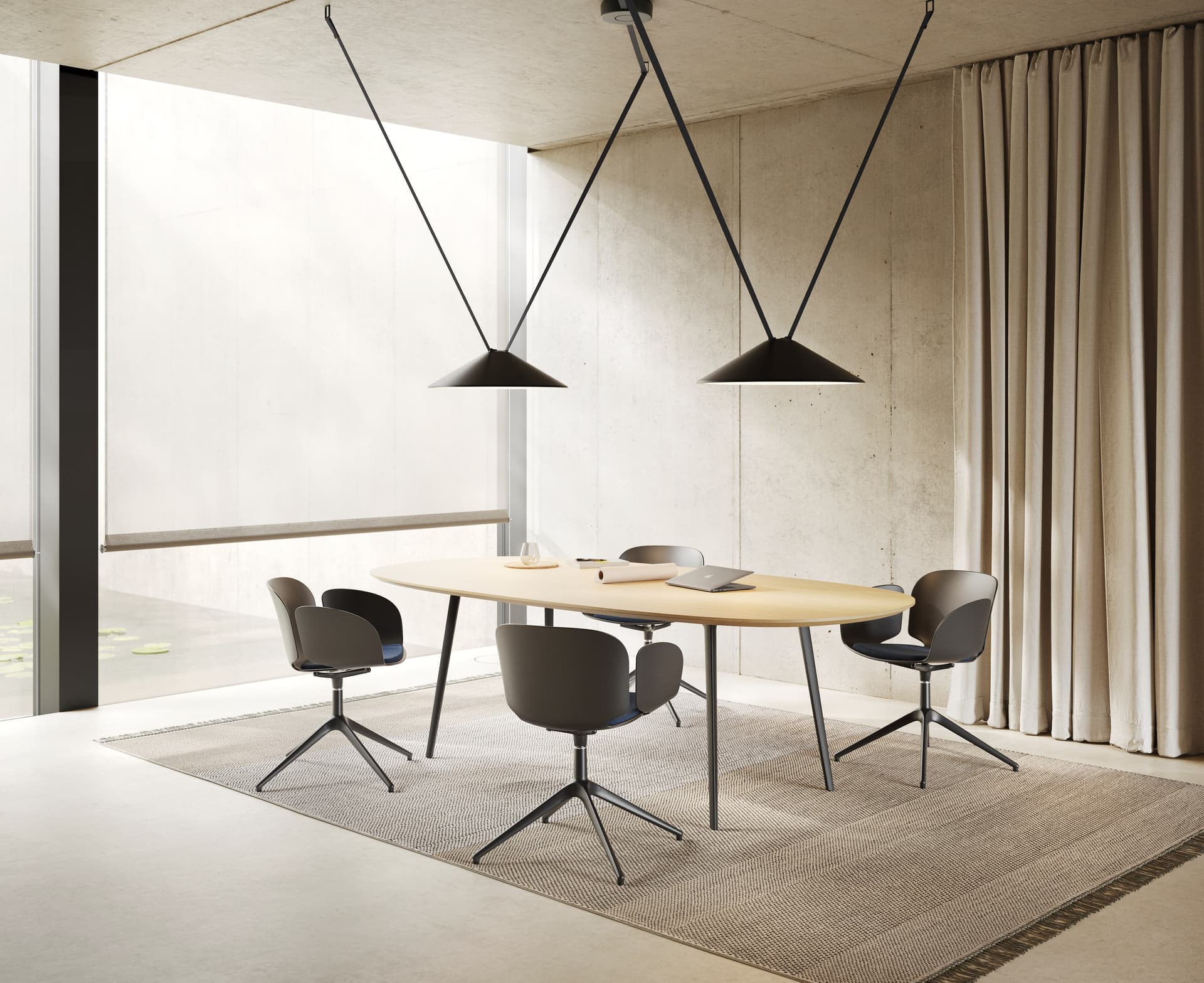 Sellex
NEST
Trestle-based polypropylene chair with armrests